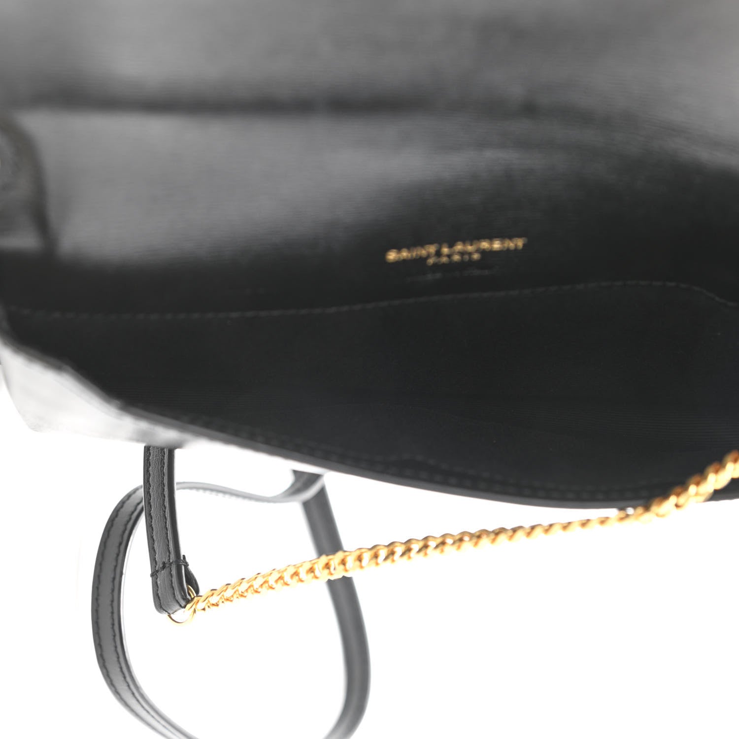 Saint Laurent Smooth Calfskin Monogram Phone Holder Crossbody Black 5 of 10