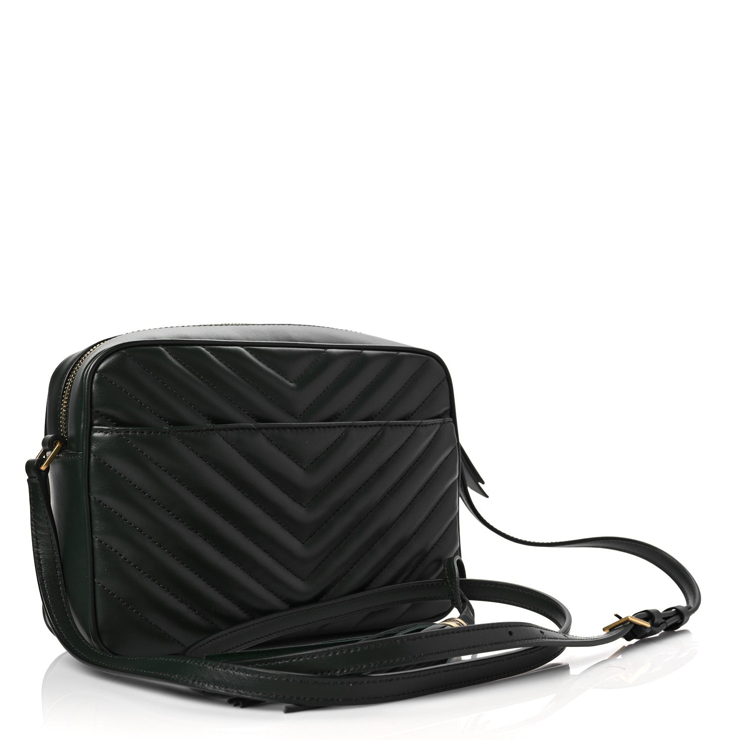 Saint Laurent Calfskin Matelasse Monogram Lou Camera Bag Military Green 3 of 7