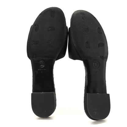 Chanel Satin Mule Sandals 41 Black 5 of 9