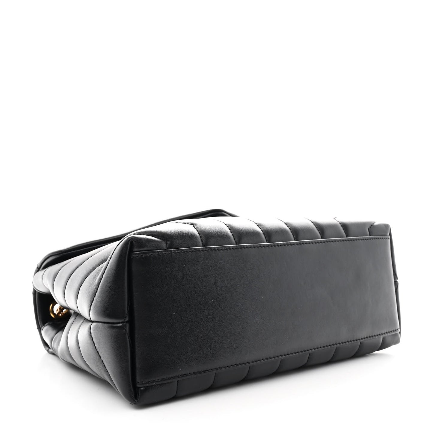Calfskin Y Quilted Monogram Small Loulou Chain Satchel Black