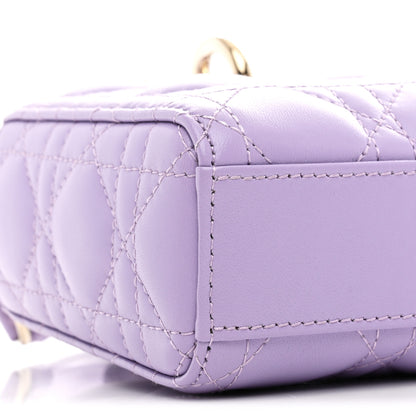 Christian Dior Lambskin Cannage Small Lady D-Joy Lilac 9 of 11