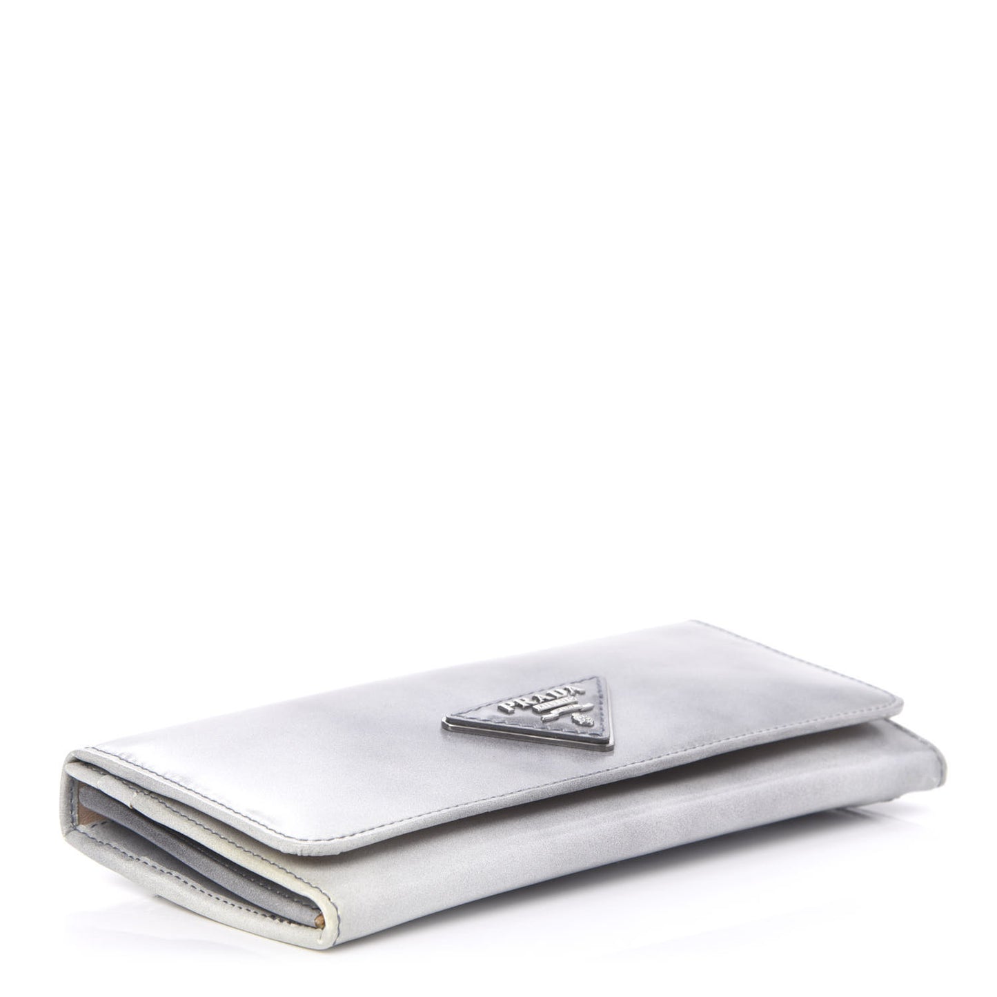 Spazzolato Tria Continental Flap Wallet Grigio