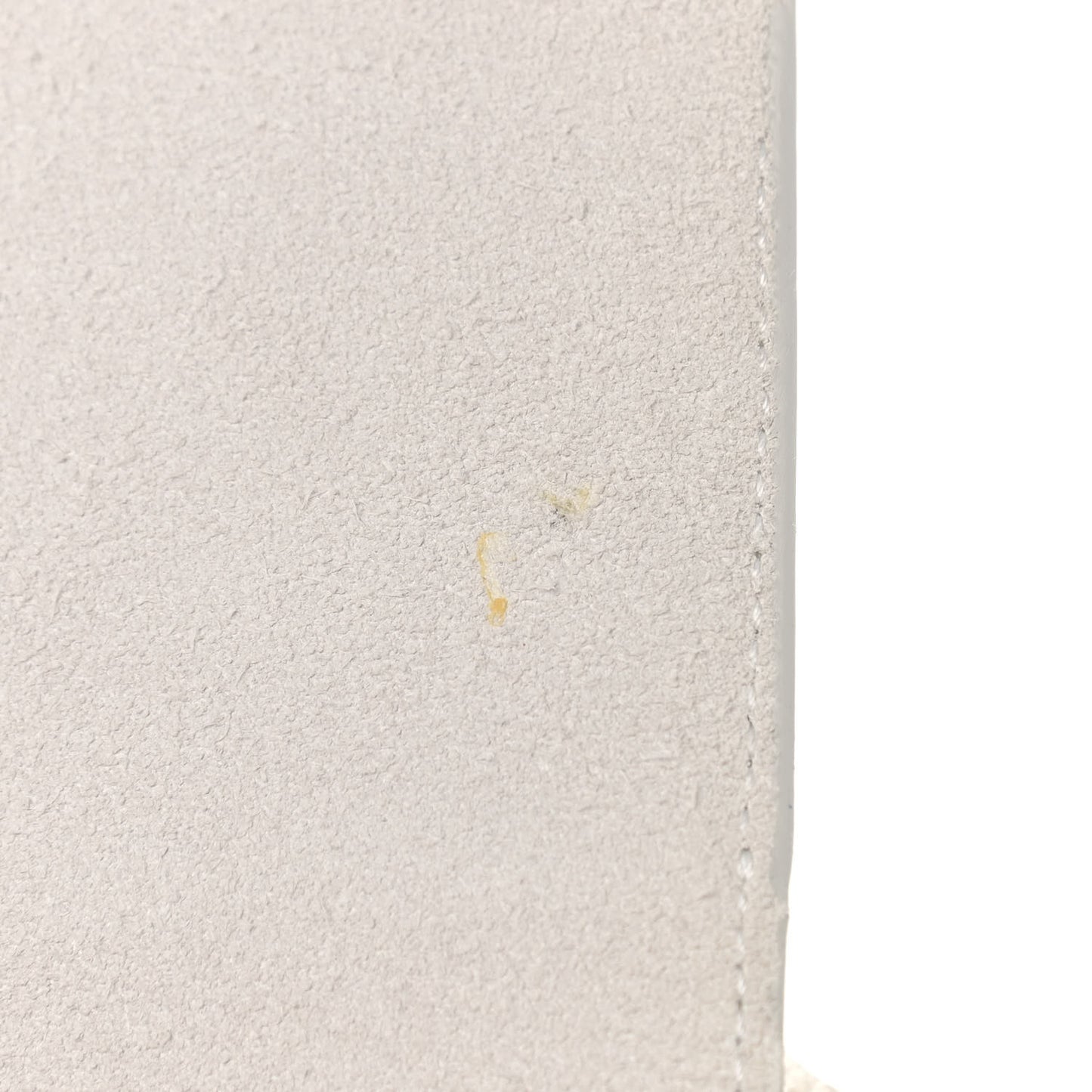 Baby Grained Calfskin Small Tri-Fold Bag White