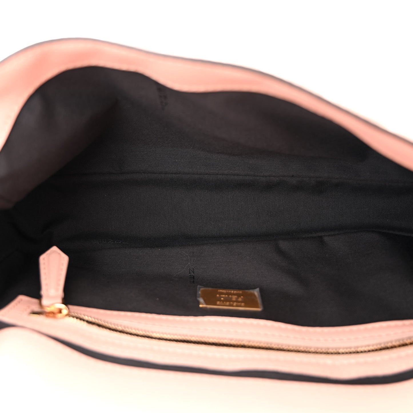 Nappa FF 1974 Embossed Baguette Baby Pink