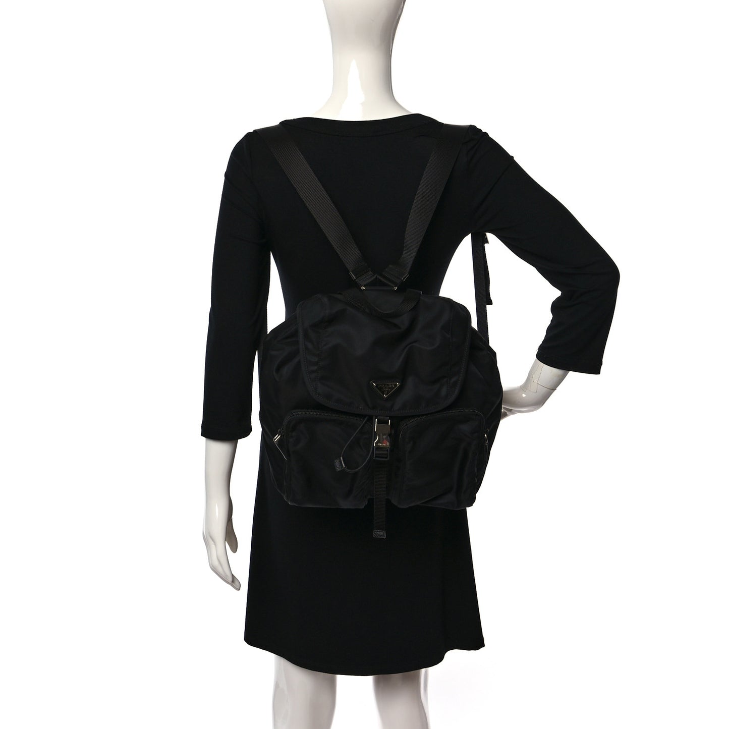 Nylon Vela Large Backpack Black