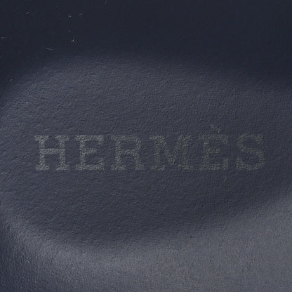 Hermes Suede Goatskin Womens Chypre Sandals 37.5 Marine Violet Majorette 8 of 9