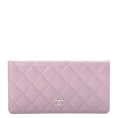 Chanel Lambskin Quilted Yen Wallet Lilac 1 of 9