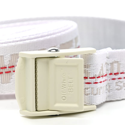 Off-White Nylon Striped Industrial Web Logo Belt White 4 of 4