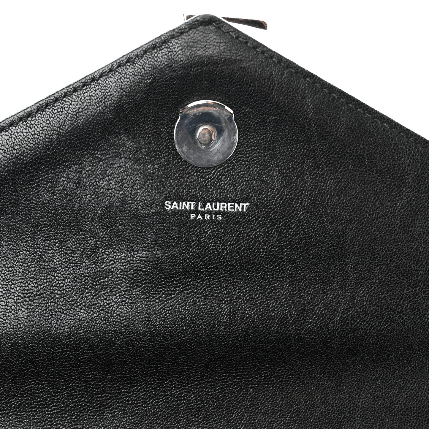 Sheepskin Tri-quilt Monogram Large College Satchel Black
