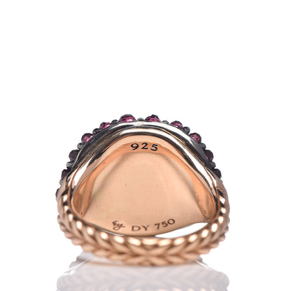David Yurman 18K Rose Gold Rhodolite Garnet Osetra Ring 47 4 5 of 6