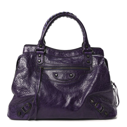 Balenciaga Agneau Classic Hardware Step Violet 1 of 10