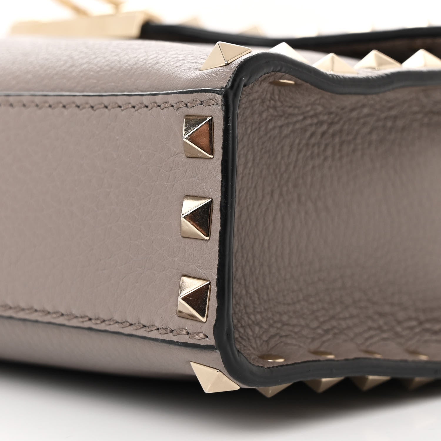 Valentino Garavani Pebbled Calfskin Medium Rockstud Flip Lock Crossbody Bag Poudre 9 of 9