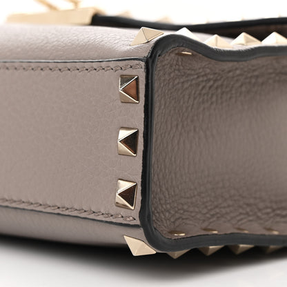 Valentino Garavani Pebbled Calfskin Medium Rockstud Flip Lock Crossbody Bag Poudre 9 of 9