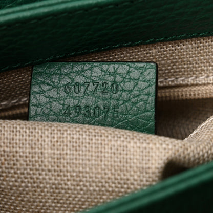 Gucci Dollar Calfskin Interlocking G Crossbody Bag Emerald 7 of 10