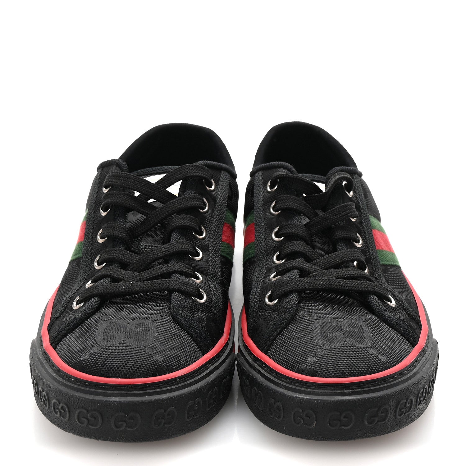 Gucci Econyl Nylon Web Monogram Off The Grid Womens 1977 Tennis Sneakers 38.5 Black 5 of 18