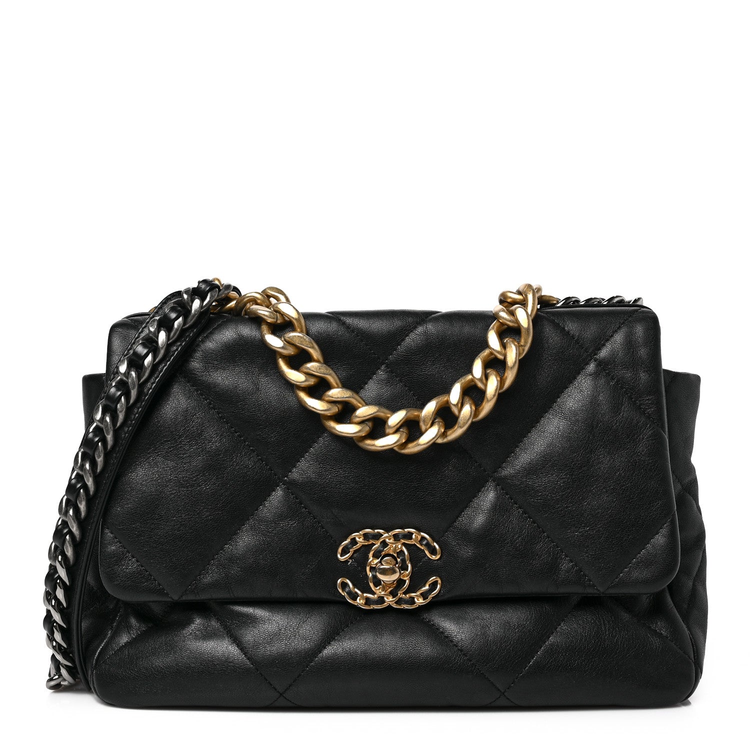 Chanel Lambskin Quilted Large Chanel 19 Flap Black 1 of 8