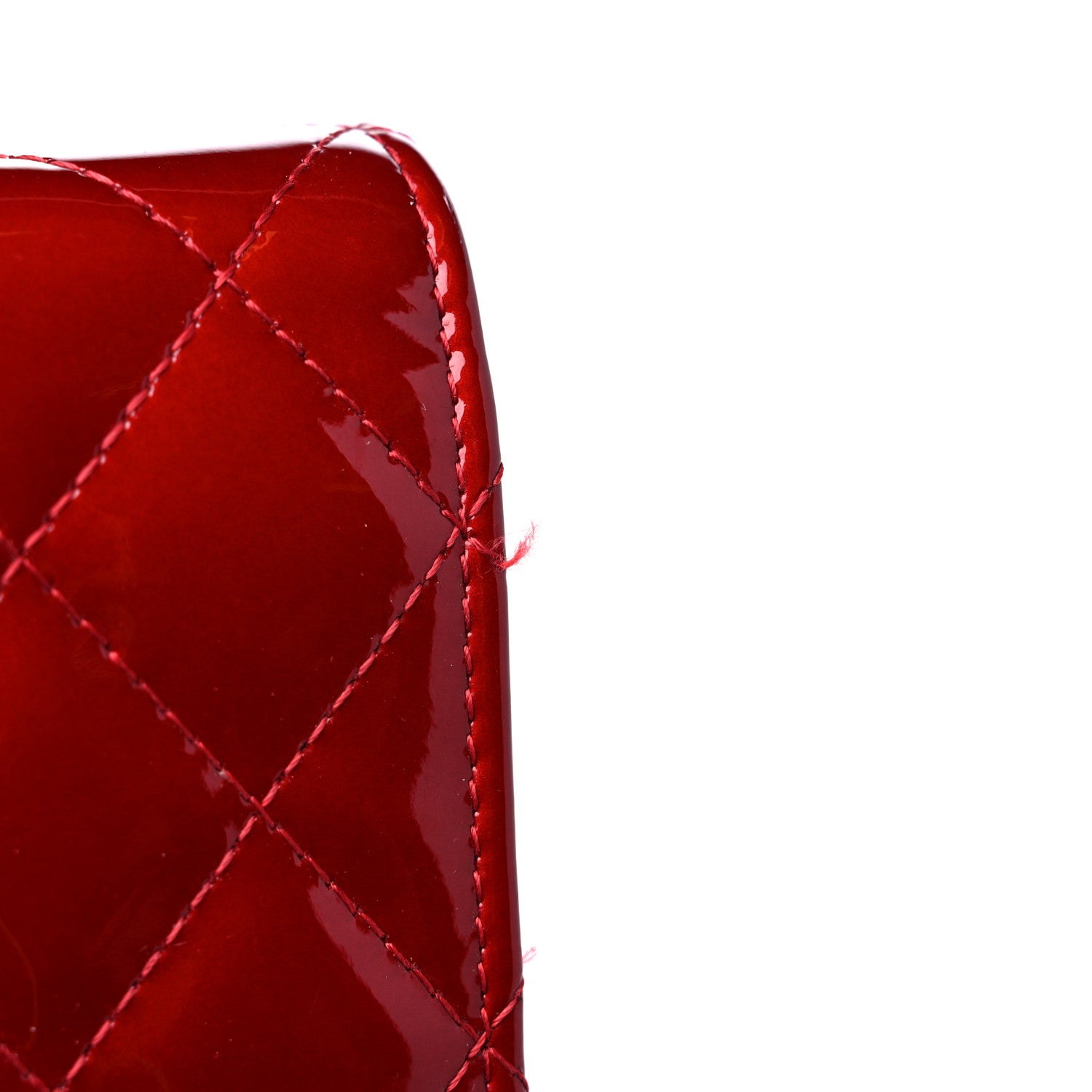 Chanel Patent Quilted Brilliant Wallet On Chain WOC Red 15 of 18