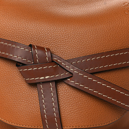 Loewe Grained Calfskin Small Gate Crossbody Bag Caramel Pecan 8 of 10