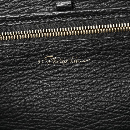 3.1 Phillip Lim Textured Calfskin Medium Pashli Satchel Black 6 of 9