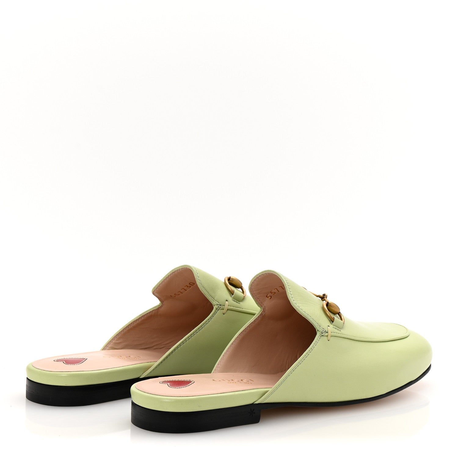 Gucci Malaga Kid Womens Princetown Slippers 36.5 Pistachio Green 5 of 10