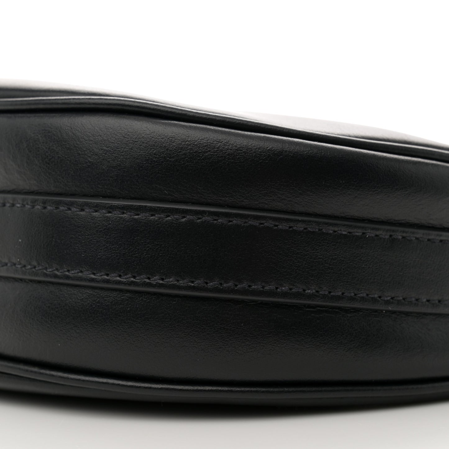 Soft Calfskin Arque Shoulder Bag Black