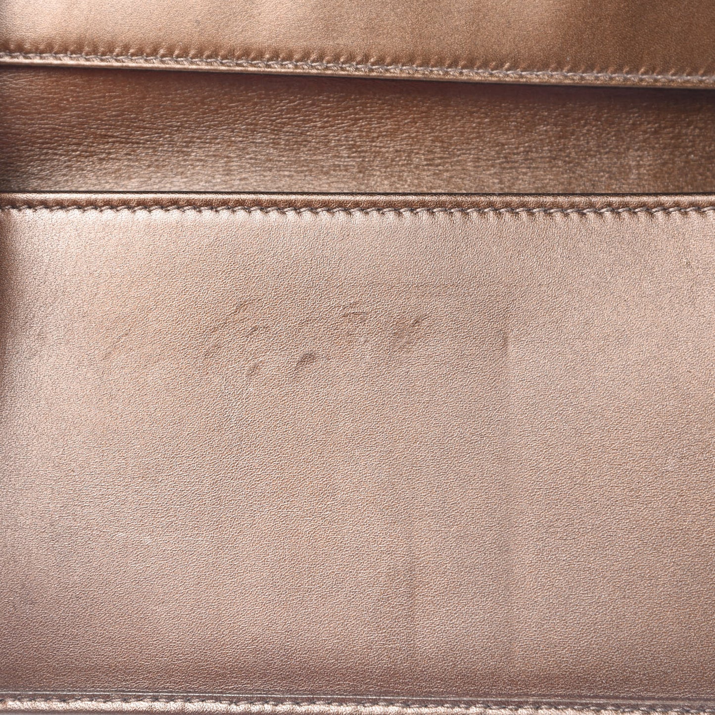 Metallic Monogram Continental Wallet Brown