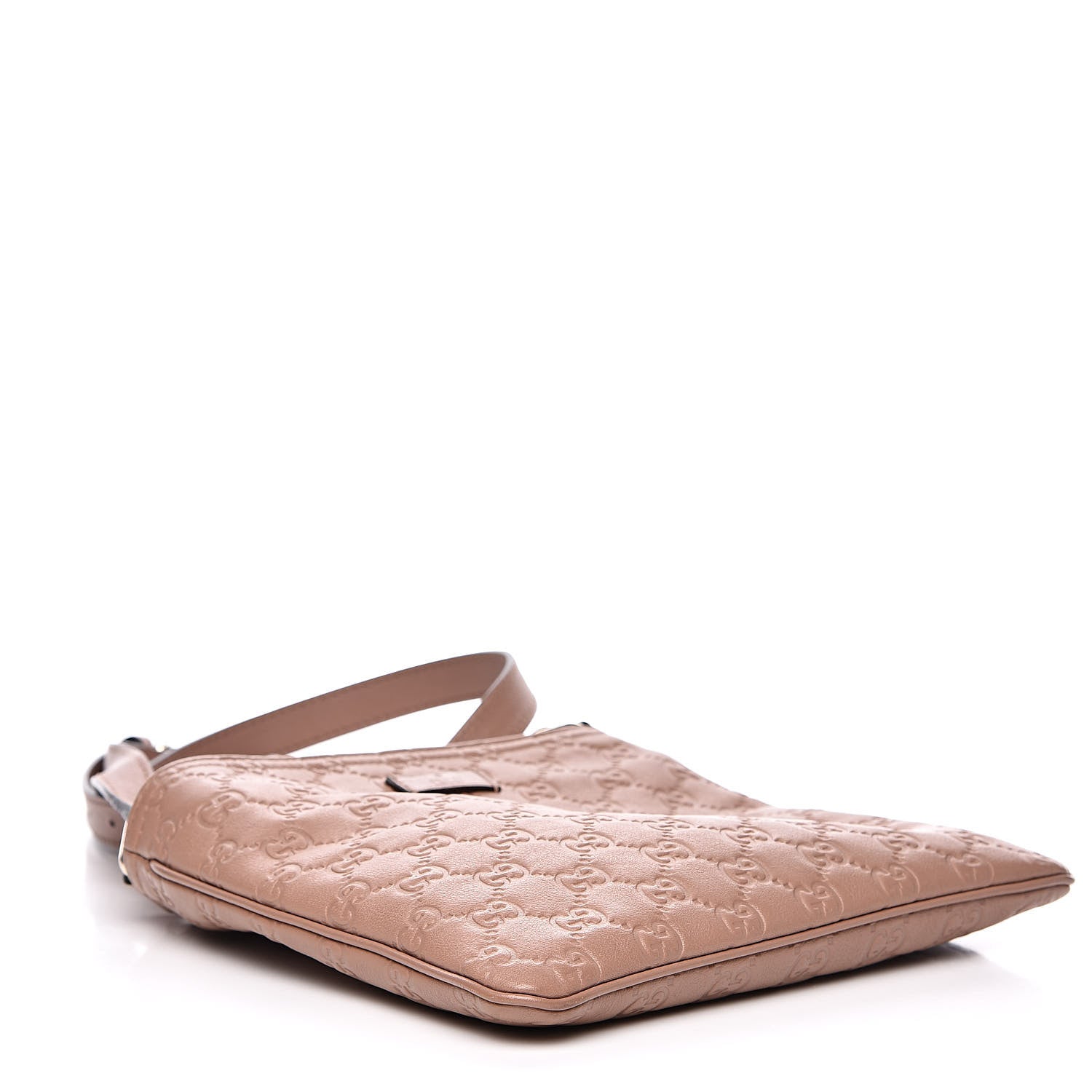 Gucci Guccissima Small Flat Messenger Bag Pink 5 of 14