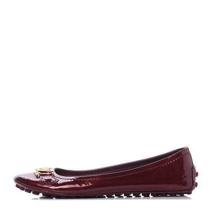 Louis Vuitton Patent Calfskin Oxford Ballerina Flats 34.5 Amarante 1 of 9