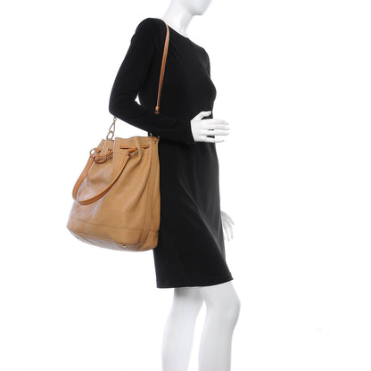 Prada Vitello Daino Drawstring Bucket Tan 3 of 8