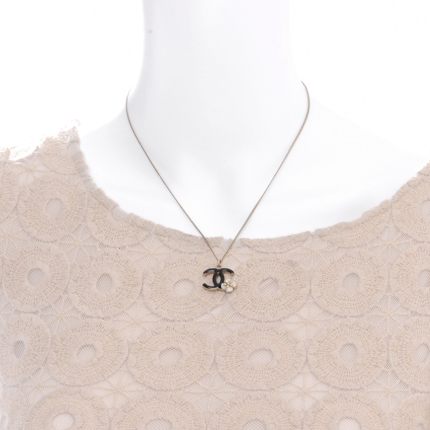 Chanel Camelia CC Logo Necklace 2 of 5