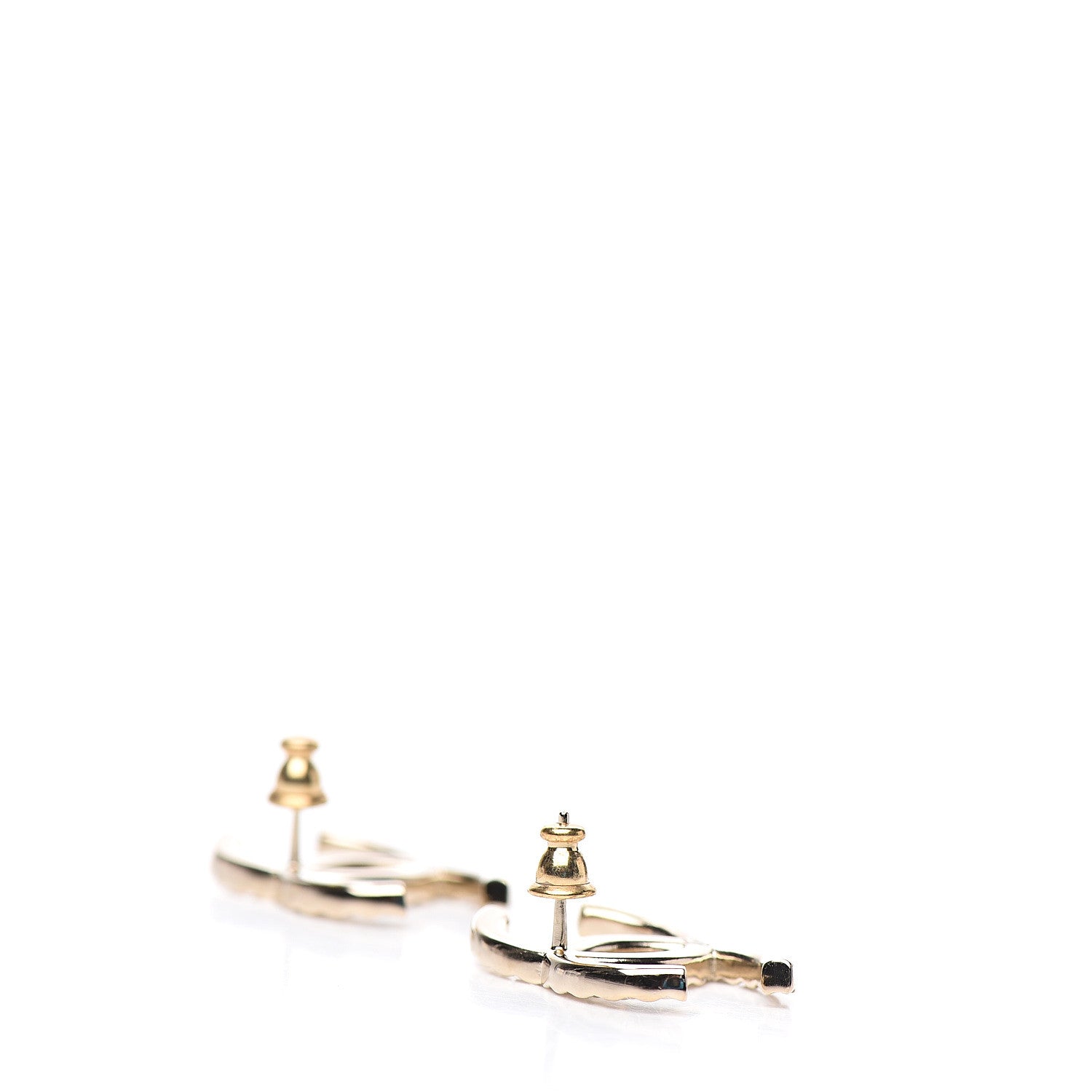 Chanel Baguette Crystal High Society CC Earrings Gold 4 of 5