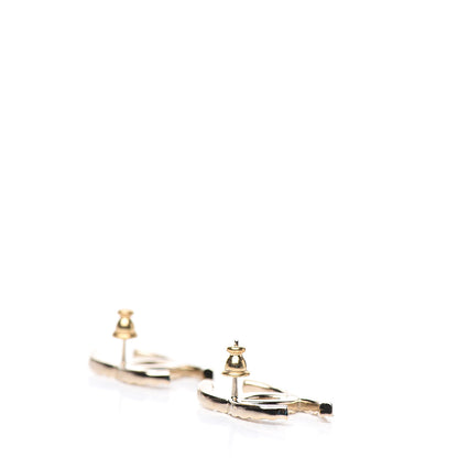 Chanel Baguette Crystal High Society CC Earrings Gold 4 of 5