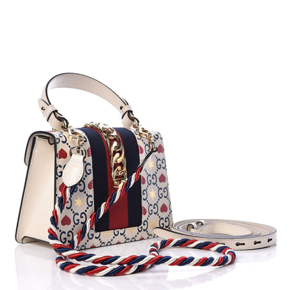 Gucci Calfskin Valentine's Day Exclusive Mini Sylvie Top Handle Bag Ivory 3 of 11