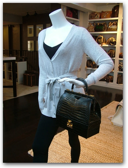 Hermes Crocodile Sac Mallette 26 Black 2 of 10