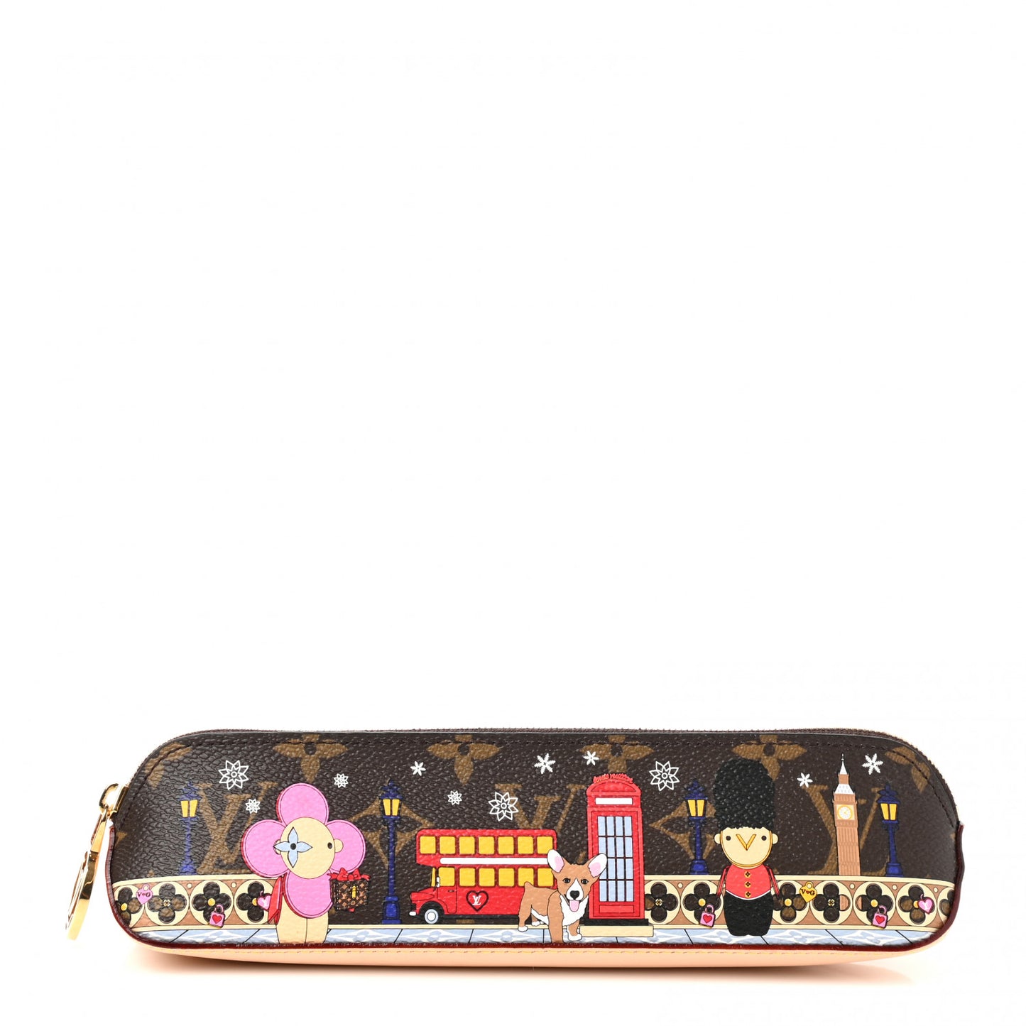 Monogram Monogram 2021 Christmas Animation London Elizabeth Pencil Pouch Coquelicot