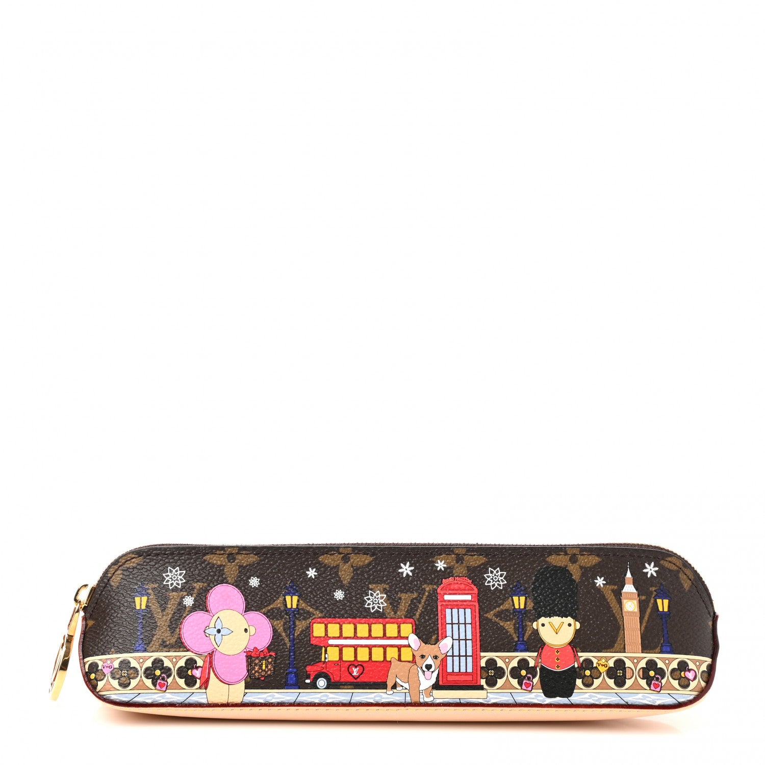 Louis Vuitton Monogram Monogram 2021 Christmas Animation London Elizabeth Pencil Pouch Coquelicot 1 of 8