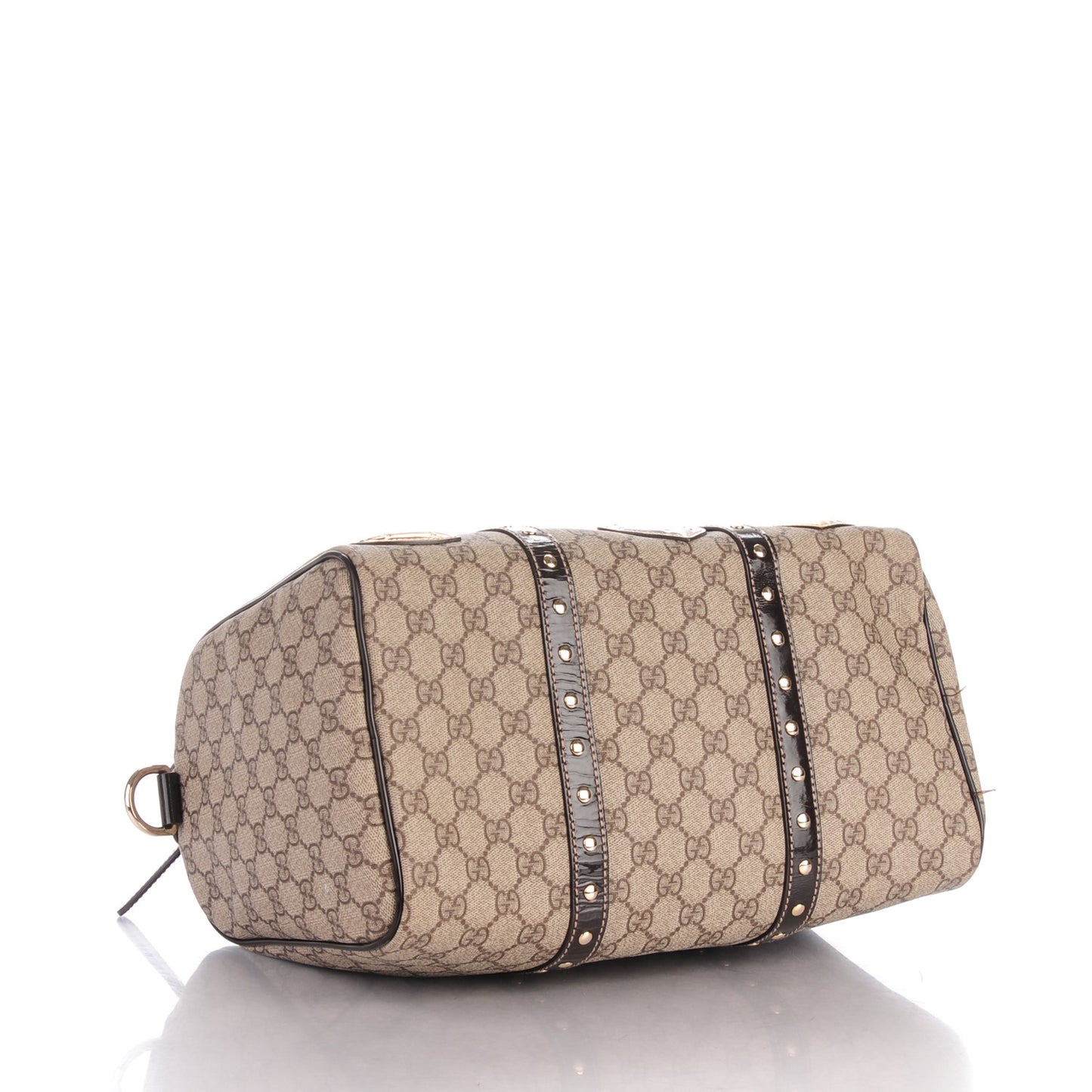 Monogram Guccissima Hearts Studded Medium Joy Boston Dark Brown