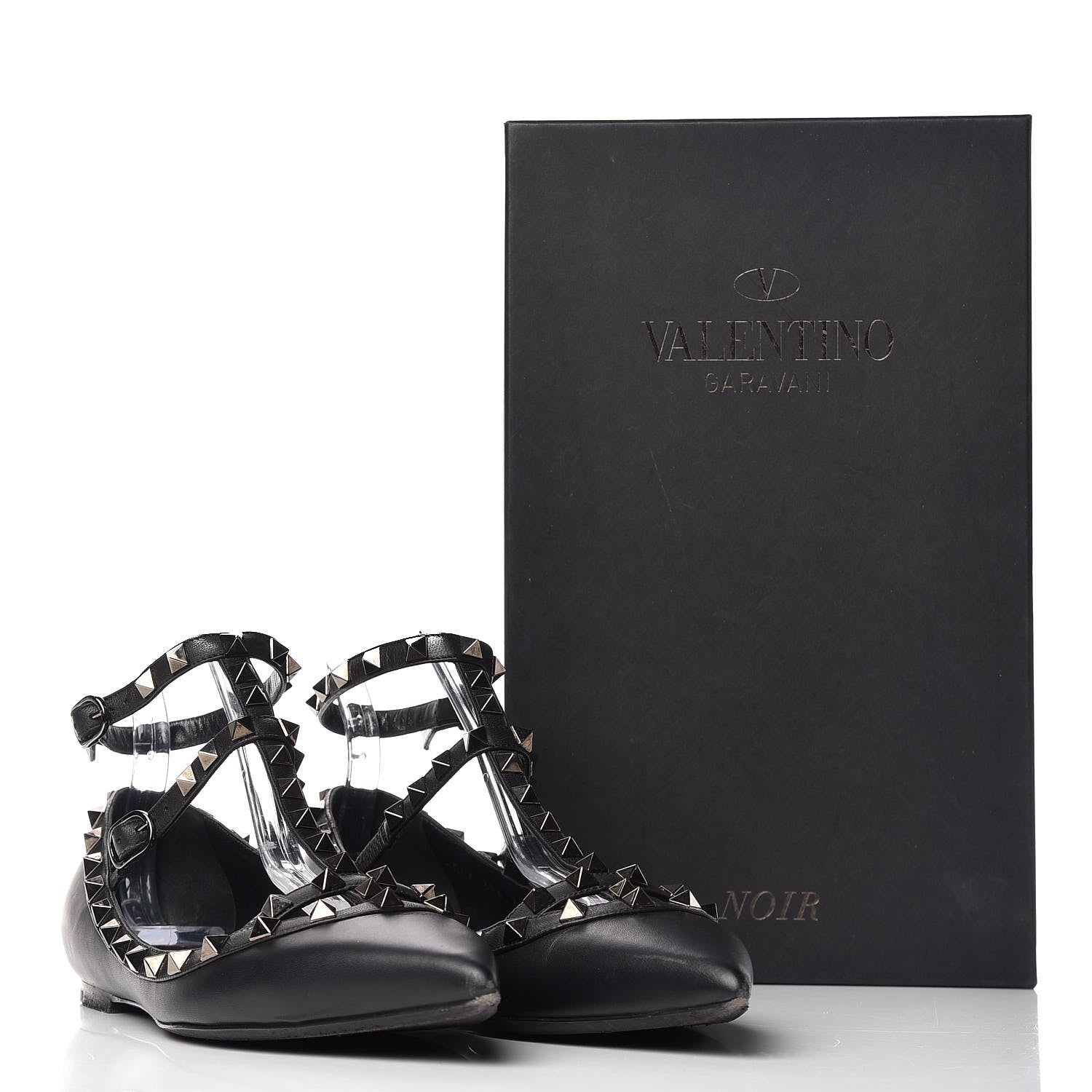 Valentino Garavani Nappa Rockstud Cage Ballerina Flats 39 Black 13 of 13