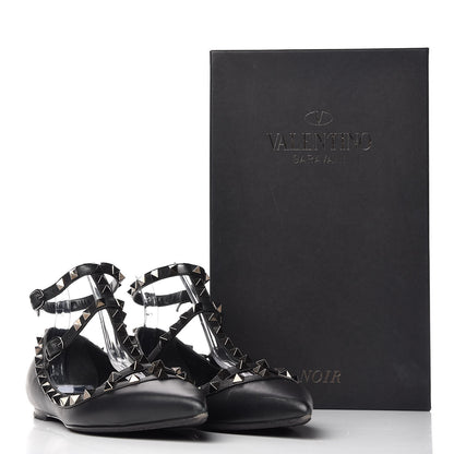 Valentino Garavani Nappa Rockstud Cage Ballerina Flats 39 Black 13 of 13