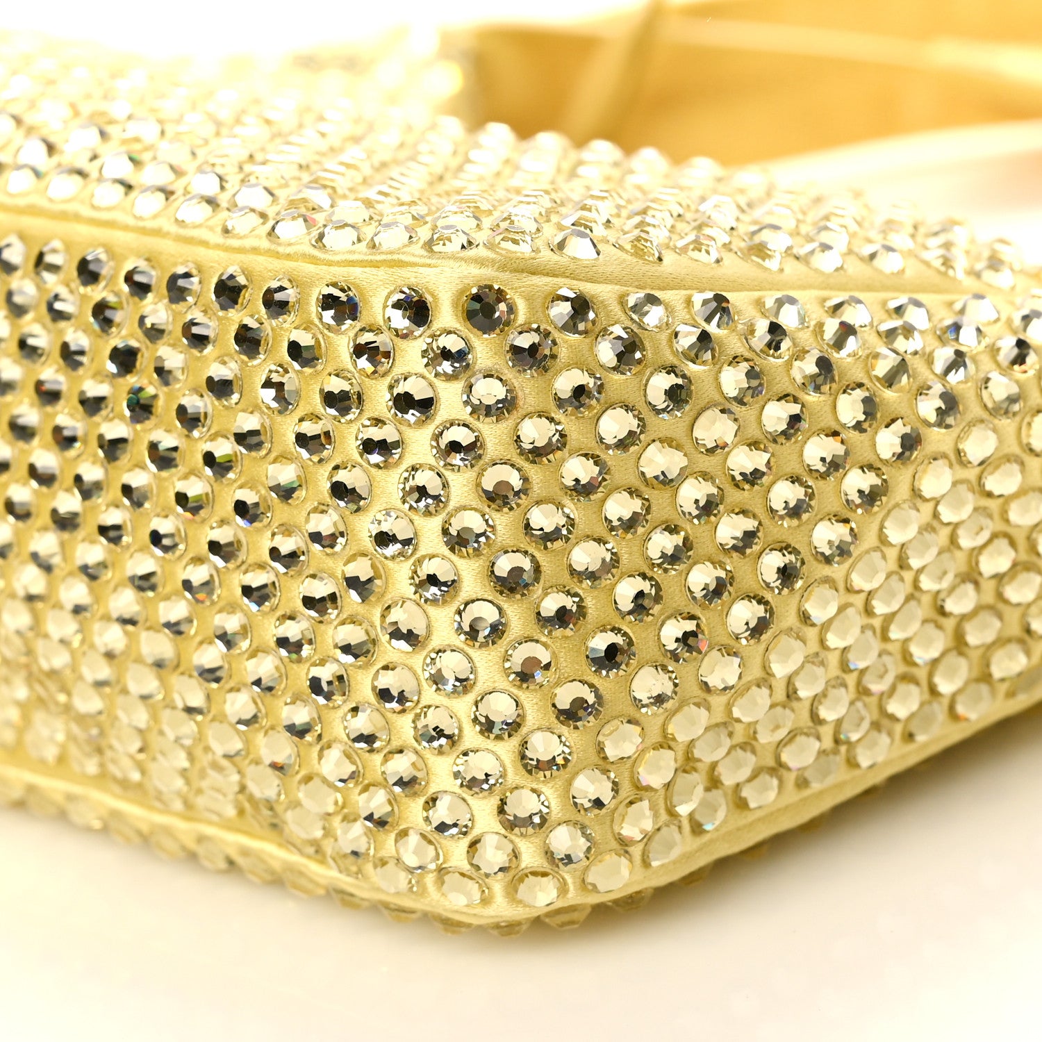 Prada Satin Crystal Mini Re-Edition 2000 Bag Ananas 9 of 9