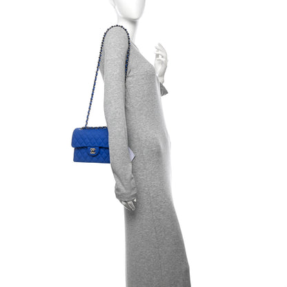 Chanel Caviar Quilted Small Double Flap Dark Blue 2 of 11