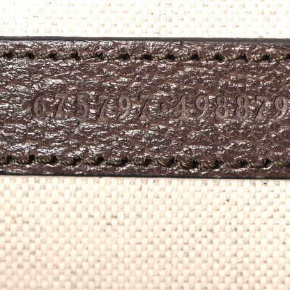 Gucci Monogram Jumbo GG Textured Dollar Calfskin Web Small Bamboo 1947 Top Handle Bag Camel Ebony New Acero 8 of 11