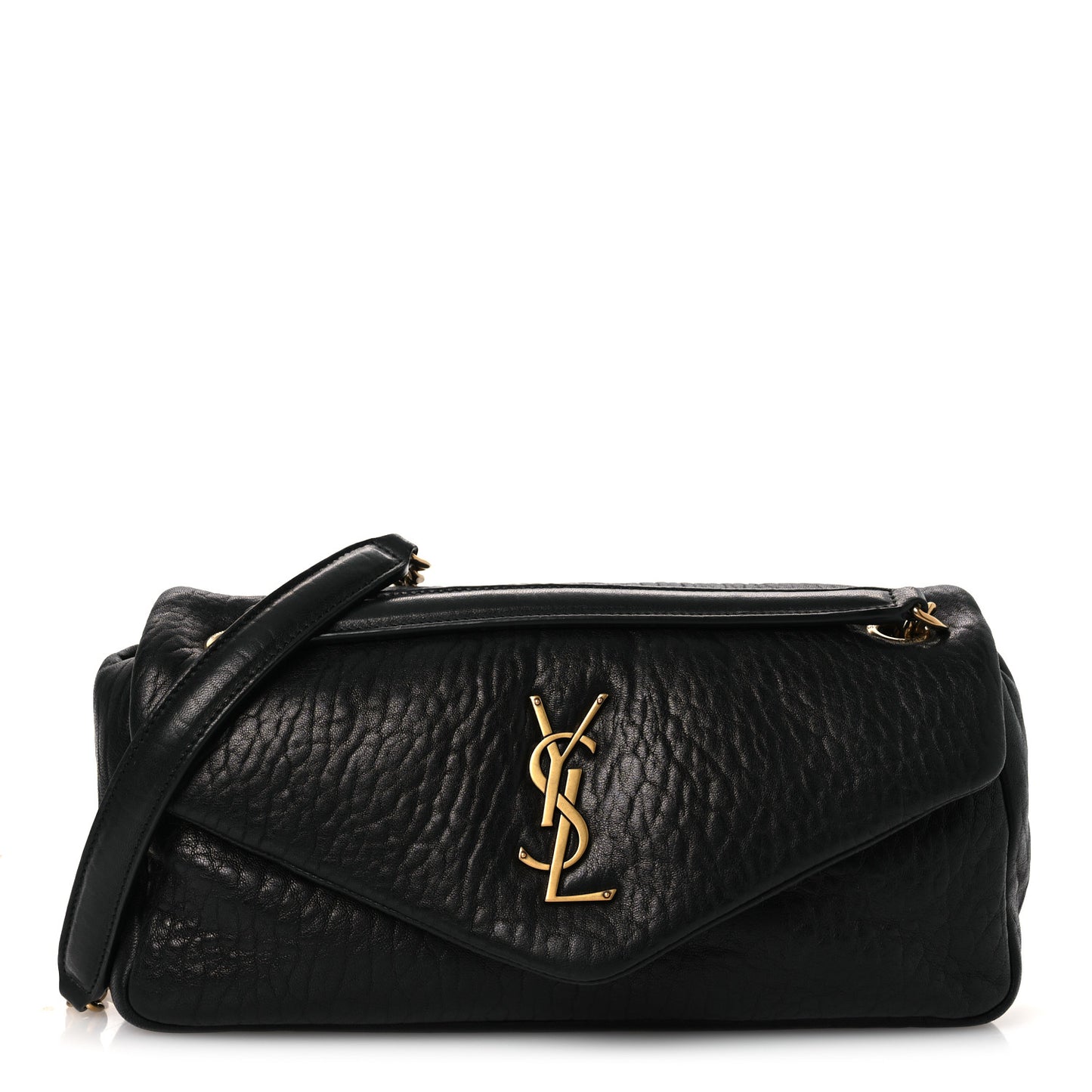 Plunged Lambskin Calypso Black