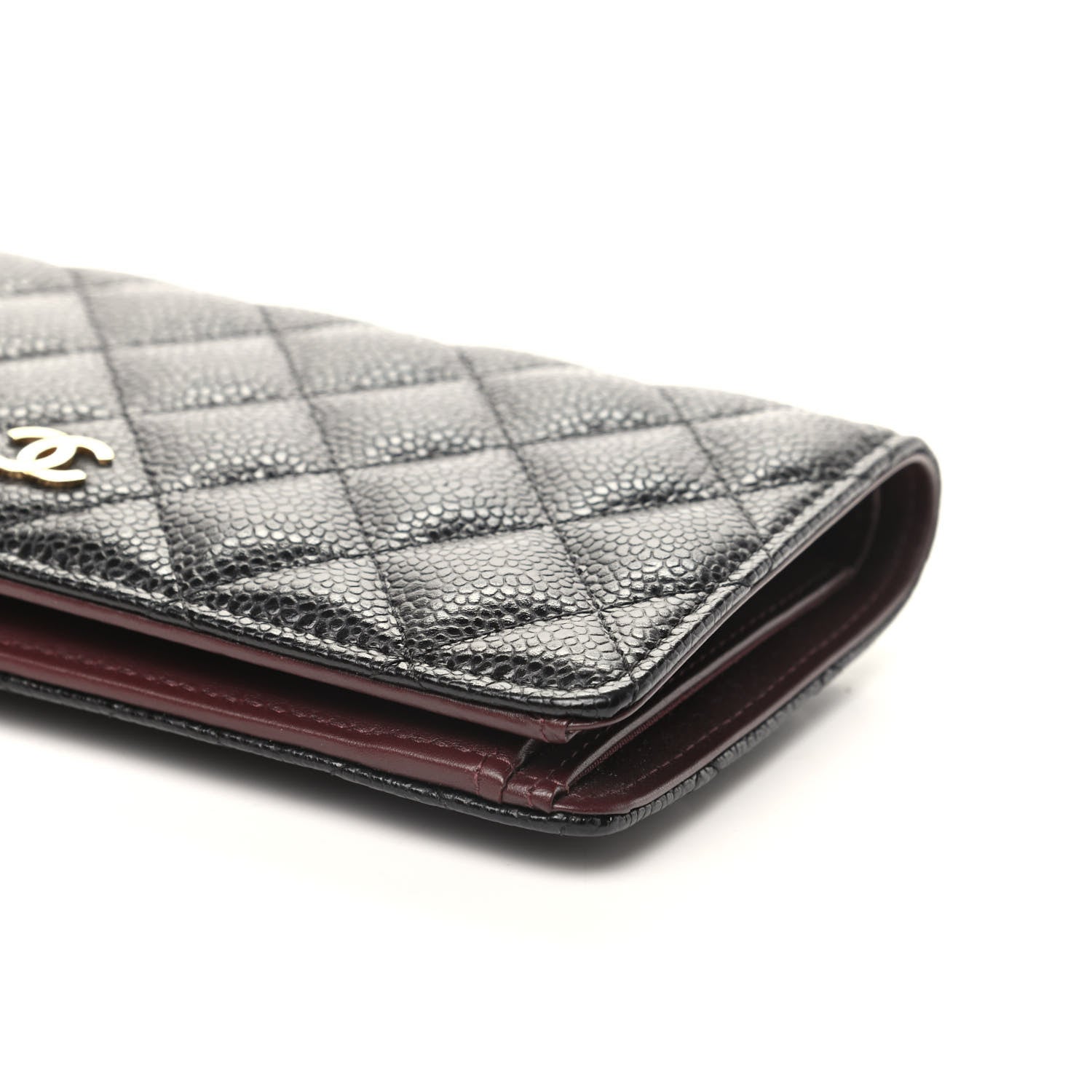 Chanel Caviar Quilted Yen Wallet Black 9 of 9