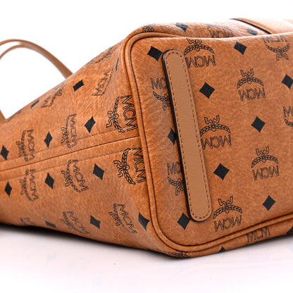 MCM Visetos Medium Liz Reversible Shopper Tote Cognac 7 of 15