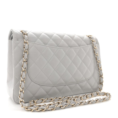 Chanel Caviar Quilted Jumbo Double Flap Grey 3 of 11