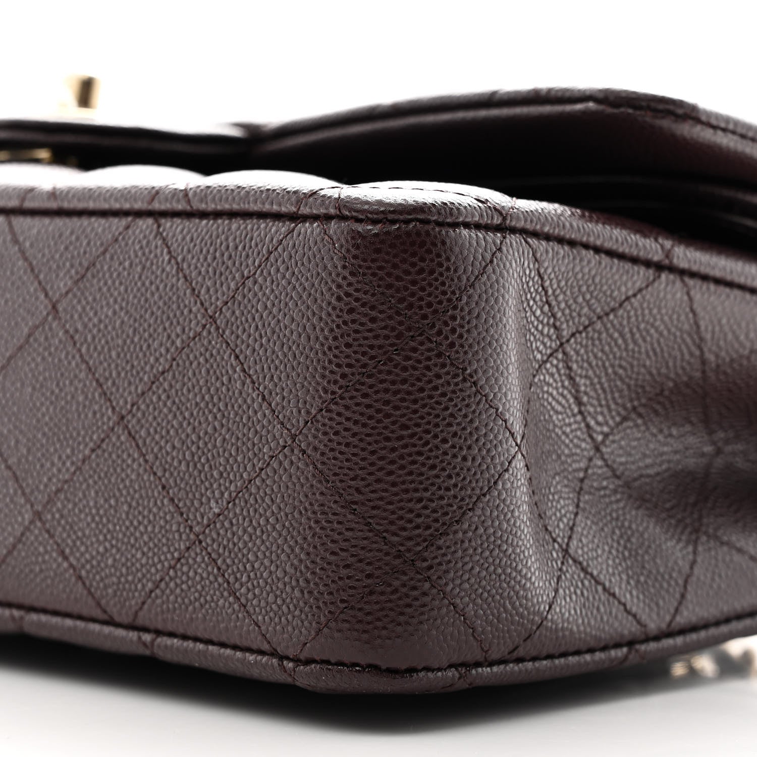 Chanel Caviar Quilted Medium Double Flap Dark Brown 10 of 11