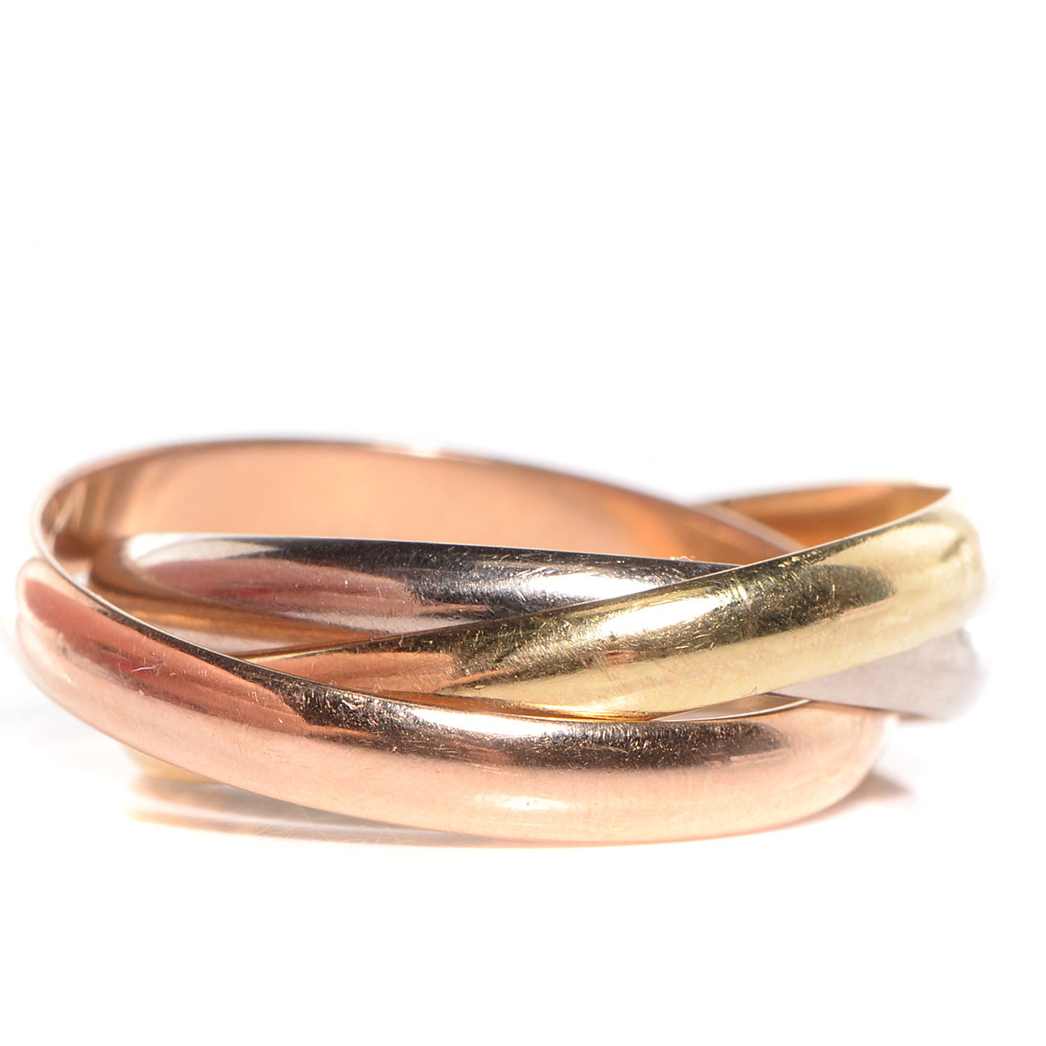 Cartier 18k Pink Yellow White Gold Trinity Ring 54 7 3 of 7