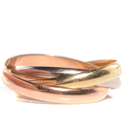 Cartier 18k Pink Yellow White Gold Trinity Ring 54 7 3 of 7