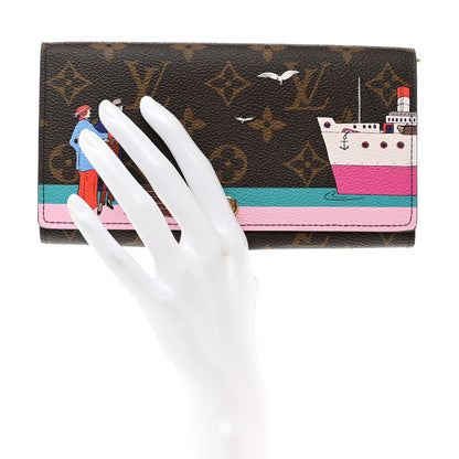 Louis Vuitton Monogram 2016 Christmas Animation Sarah Wallet Rose Ballerine 2 of 6
